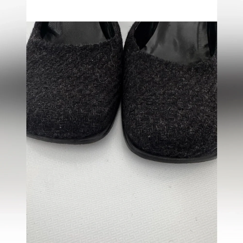 Prada Black Wool Mary Jane Block Heels with Ankle Strap 38 8 - Picture 10 of 10